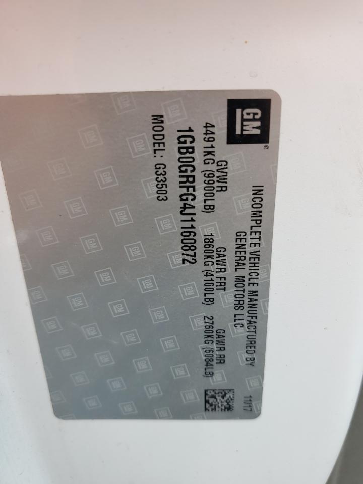 2018 Chevrolet Express G3500 VIN: 1GB0GRFG4J1160872 Lot: 62442024