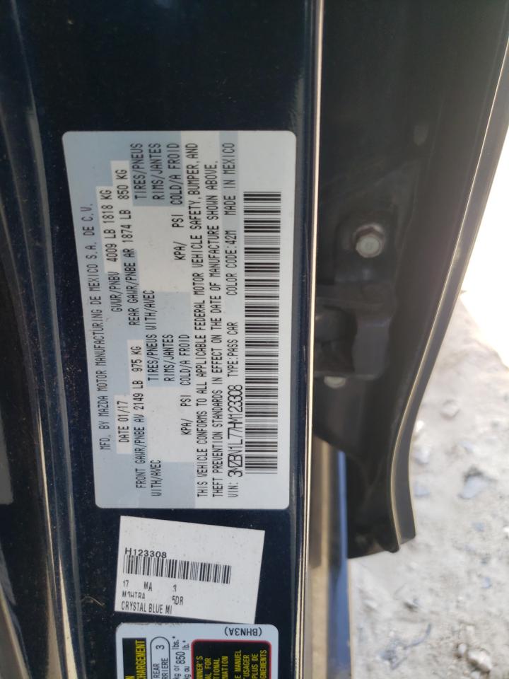 2017 Mazda 3 Touring VIN: 3MZBN1L77HM123308 Lot: 65221214