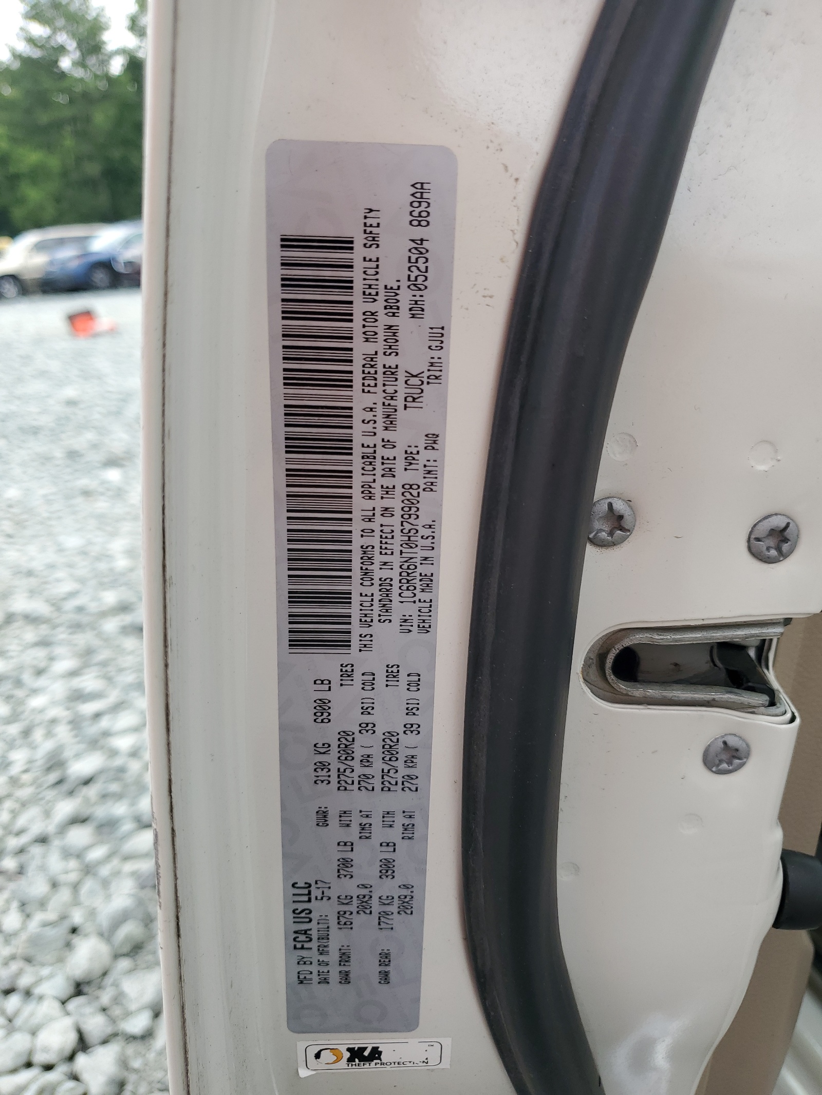 1C6RR6NT0HS799028 2017 Ram 1500 Laramie