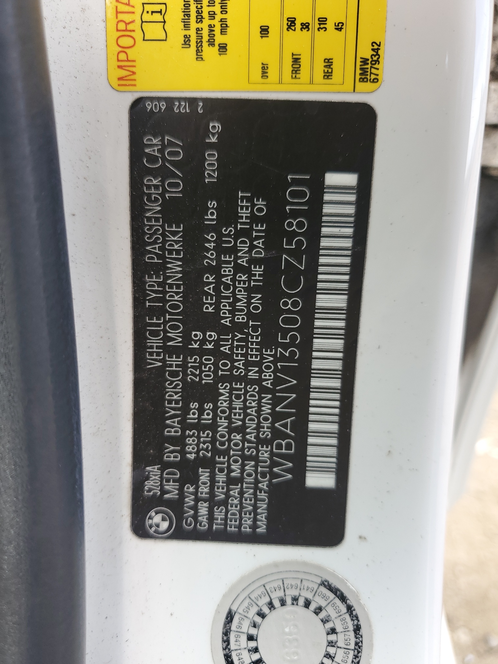 WBANV13508CZ58101 2008 BMW 528 Xi