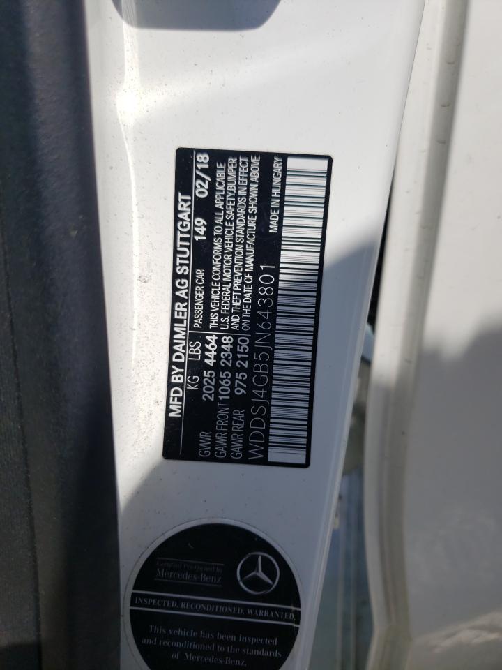 WDDSJ4GB5JN643801 2018 Mercedes-Benz Cla 250 4Matic