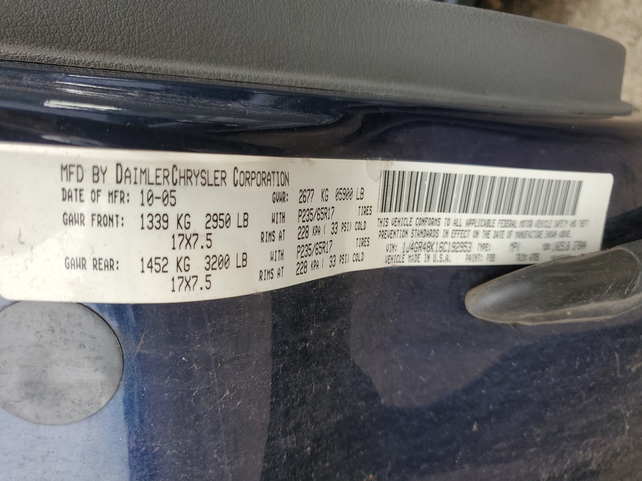 1J4GR48K16C192953 2006 Jeep Grand Cherokee Laredo