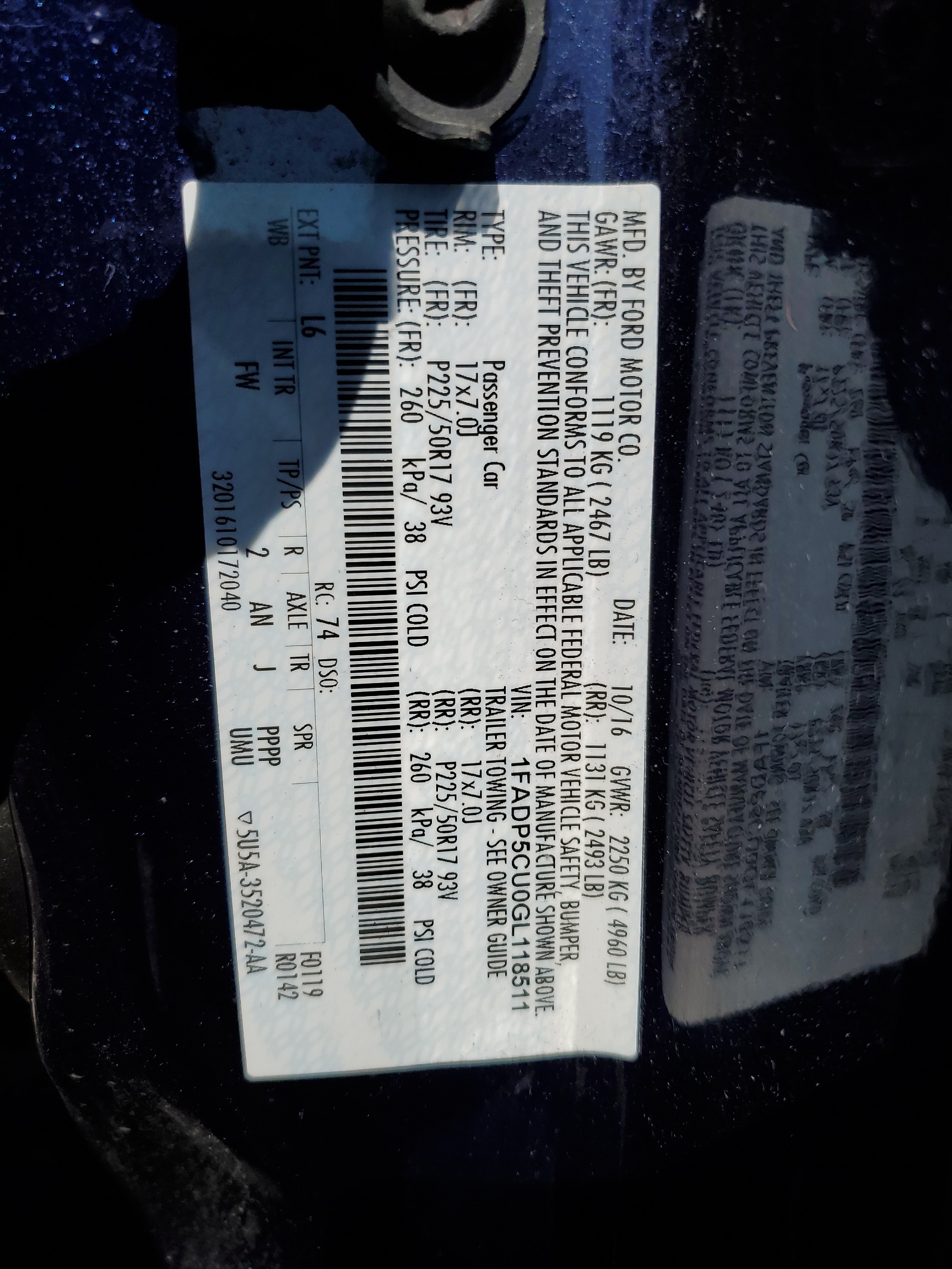 1FADP5CU0GL118511 2016 Ford C-Max Premium Sel