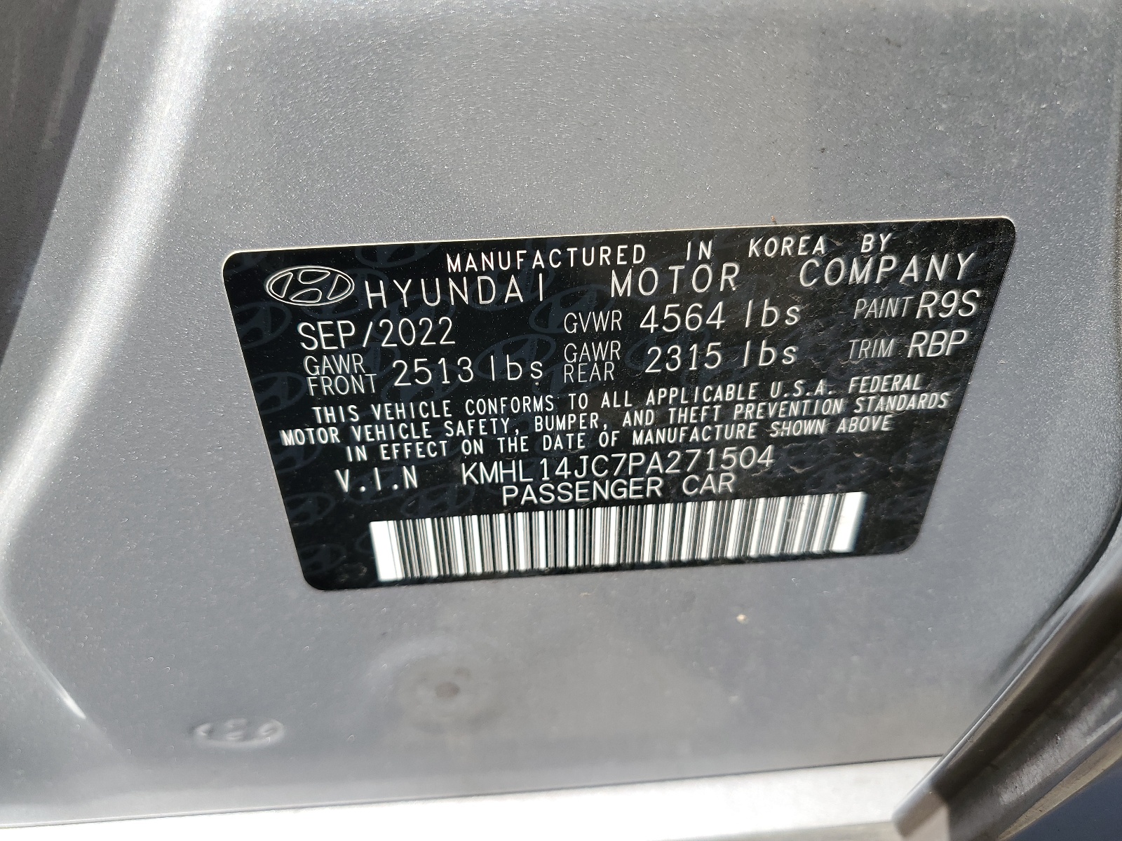 KMHL14JC7PA271504 2023 Hyundai Sonata N Line