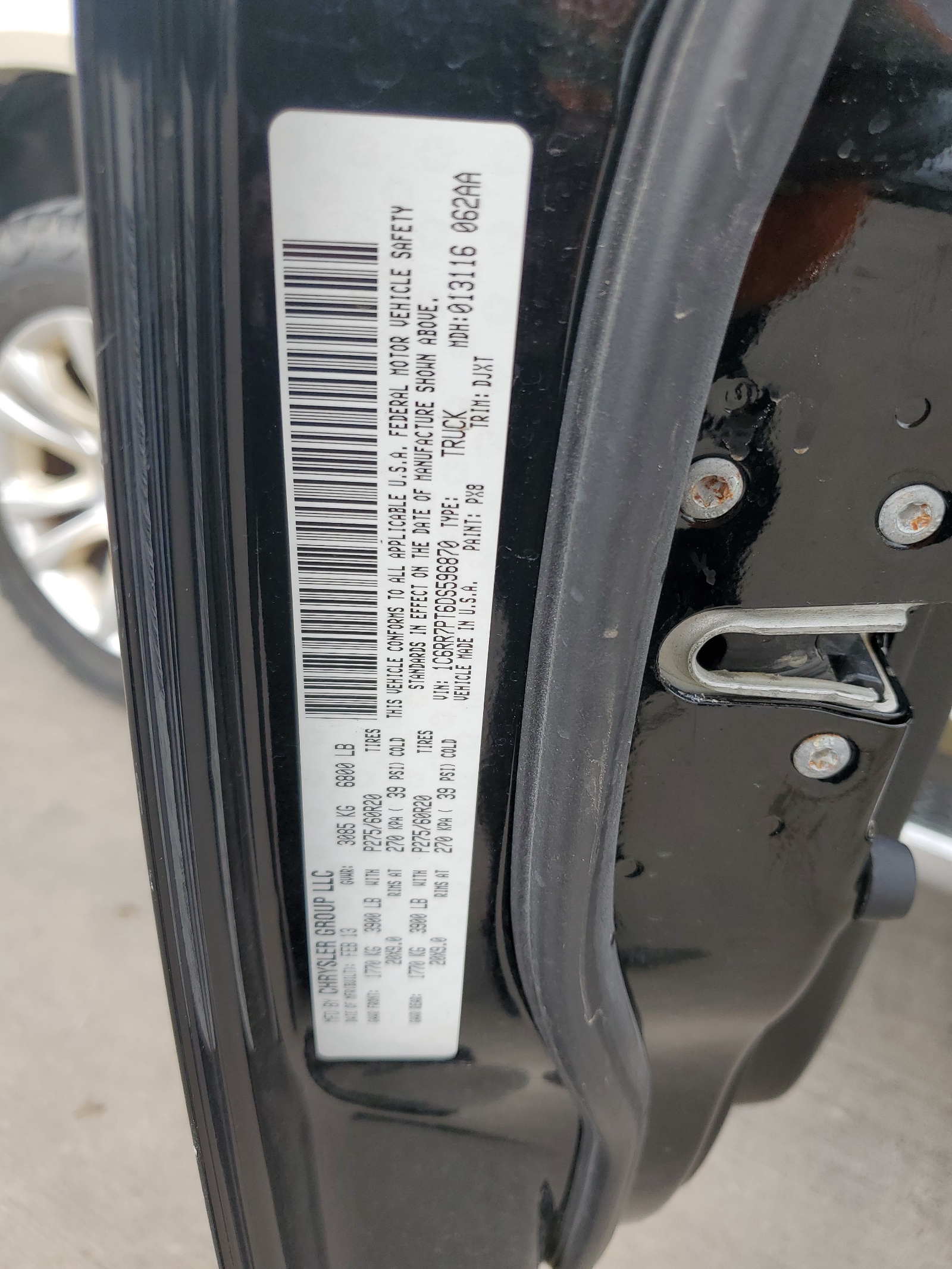 1C6RR7PT6DS596870 2013 Ram 1500 Longhorn