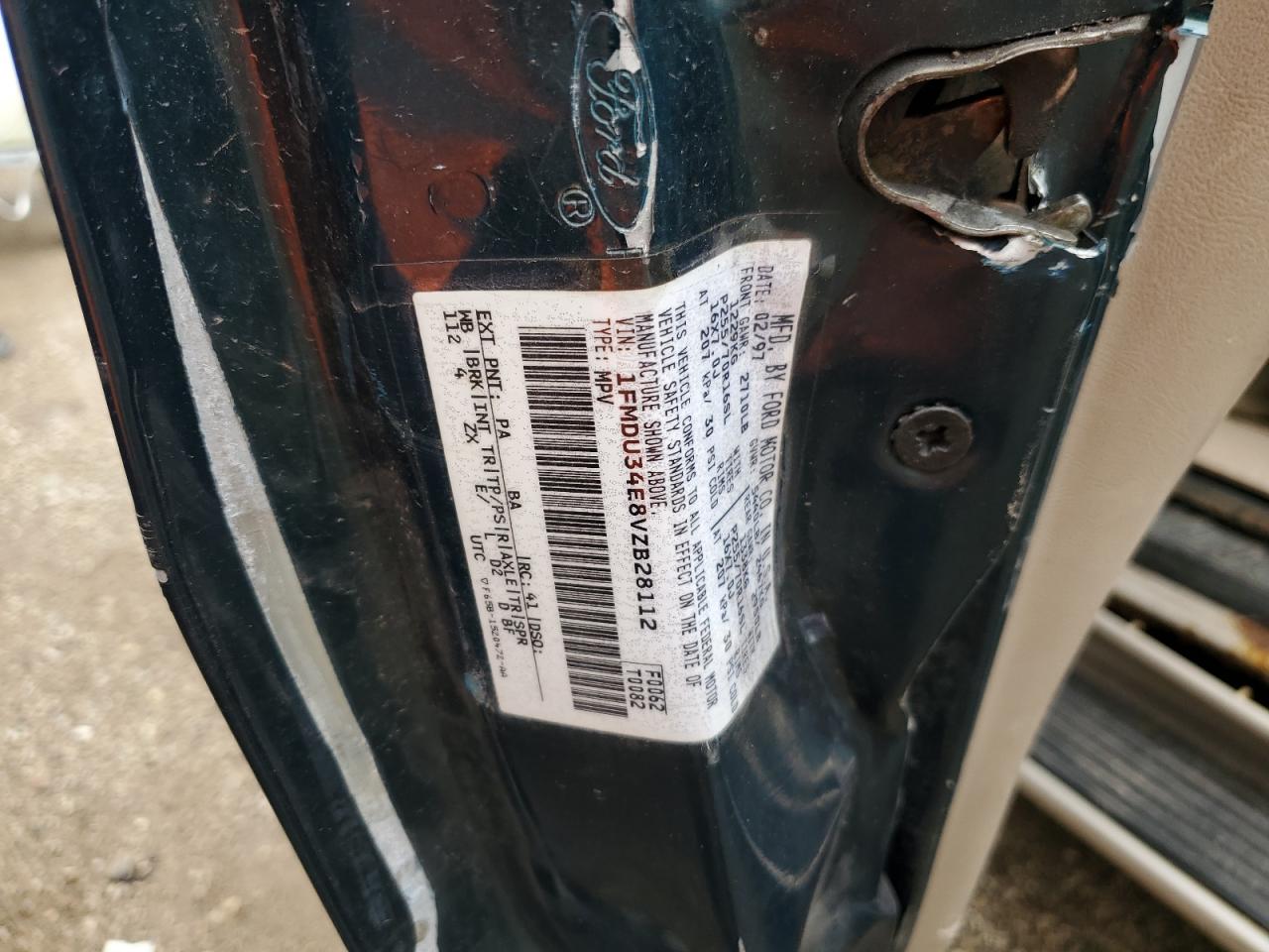 1997 Ford Explorer VIN: 1FMDU34E8VZB28112 Lot: 62467184