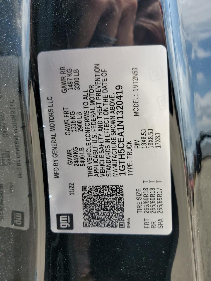 2022 GMC Canyon Elevation VIN: 1GTH5CEA1N1320419 Lot: 64557724