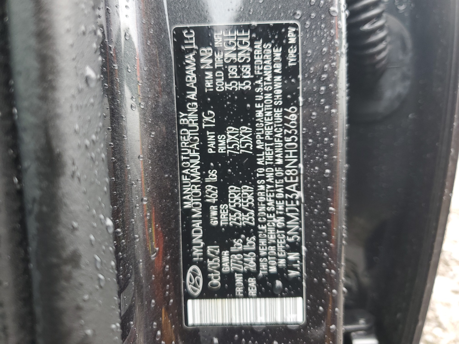 5NMJE3AE8NH053666 2022 Hyundai Tucson Limited