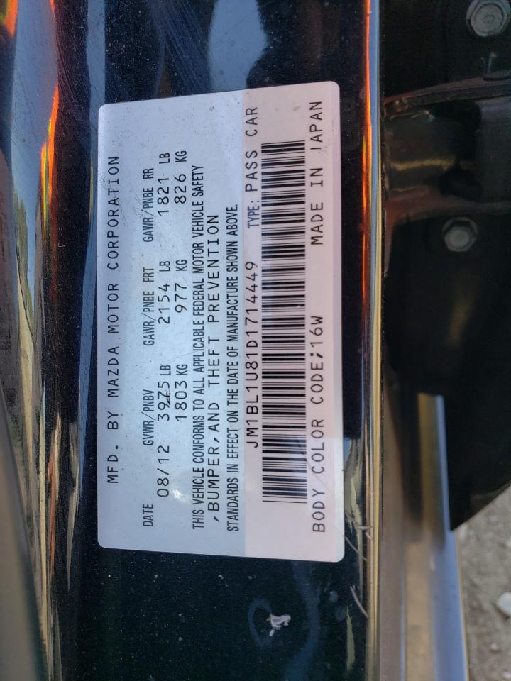 2013 Mazda 3 I VIN: JM1BL1U81D1714449 Lot: 61574284