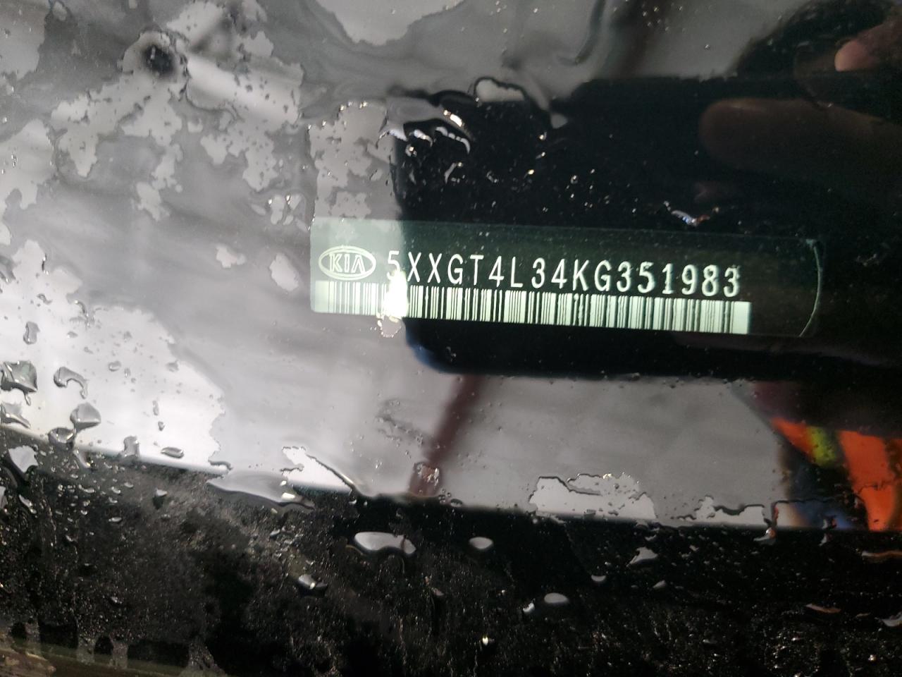 2019 Kia Optima Lx VIN: 5XXGT4L34KG351983 Lot: 61162174