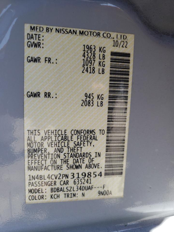 1N4BL4CV2PN319854 2023 Nissan Altima Sr