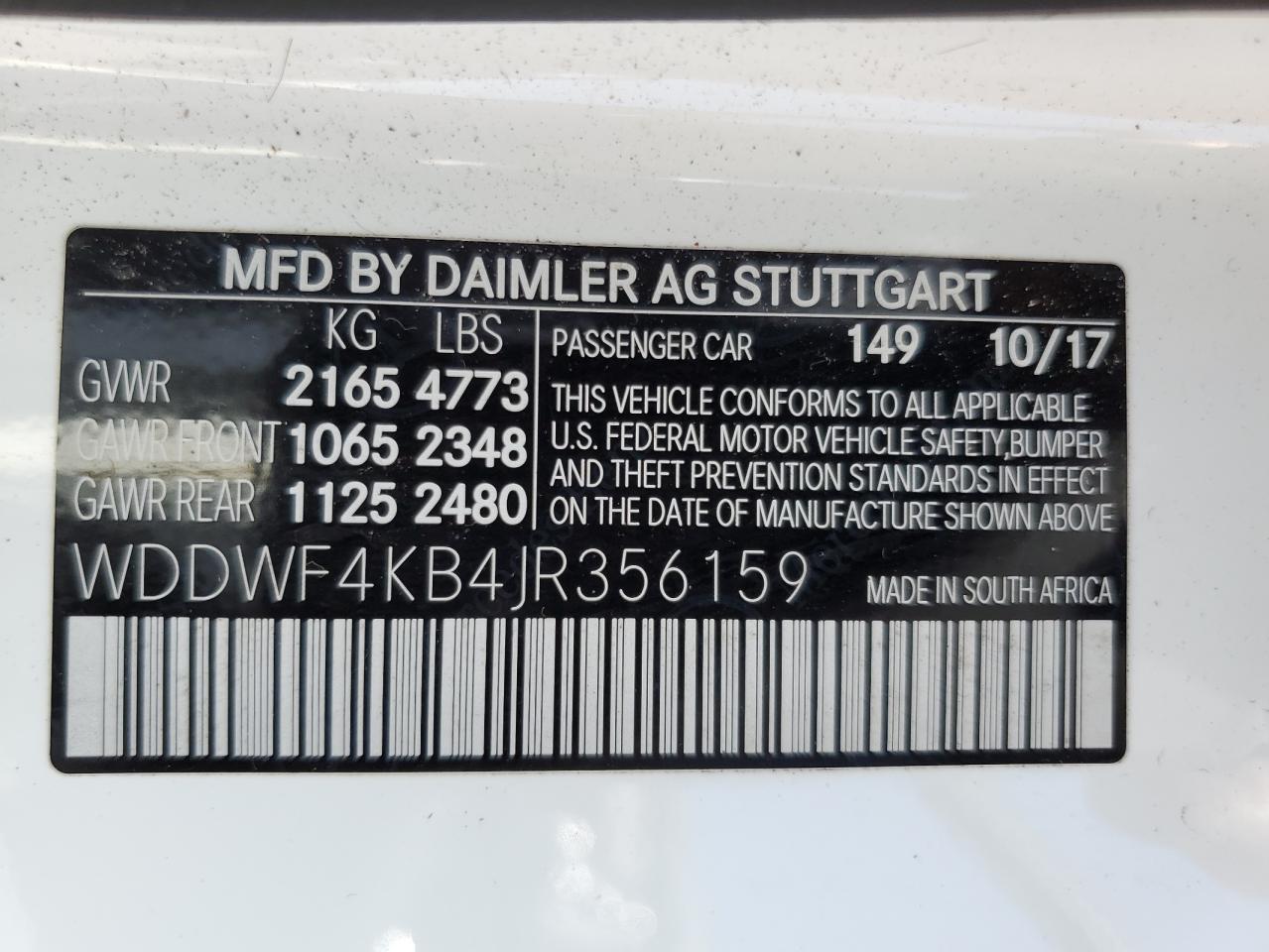 WDDWF4KB4JR356159 2018 MERCEDES-BENZ C CLASS - Image 14