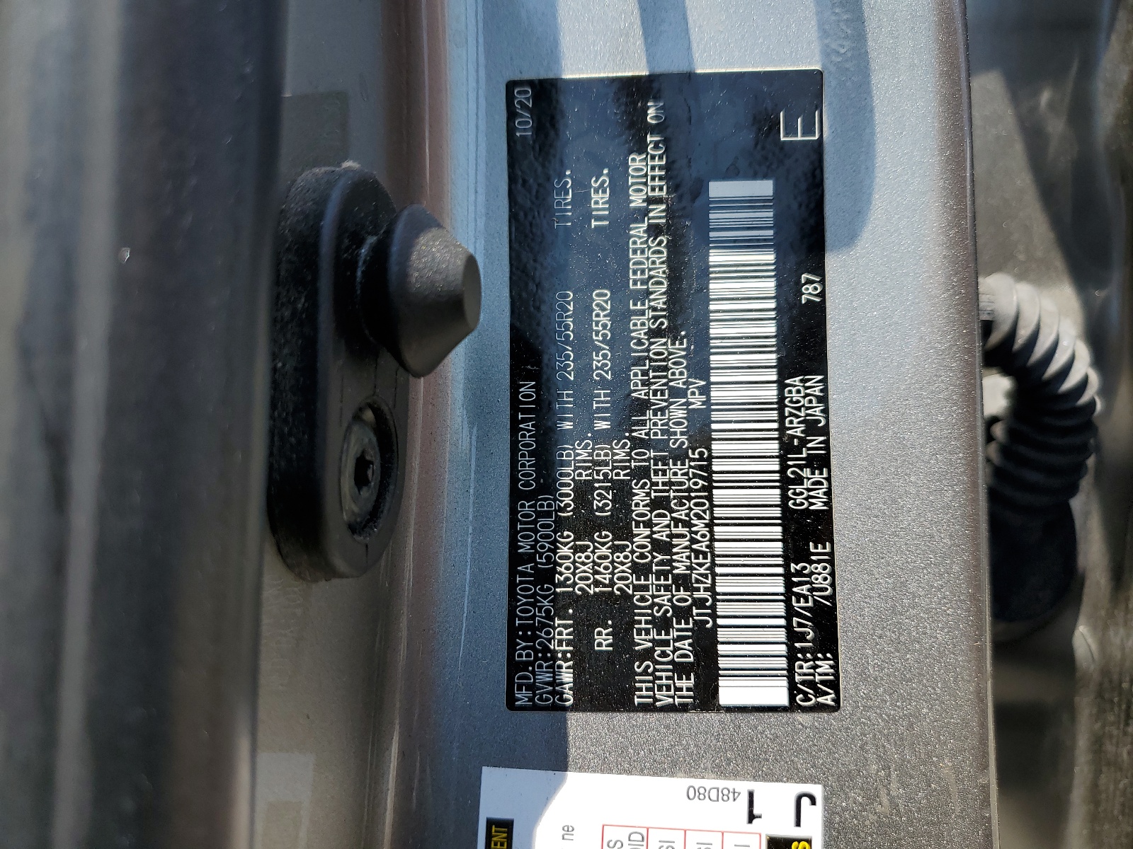 JTJHZKEA6M2019715 2021 Lexus Rx 350 L