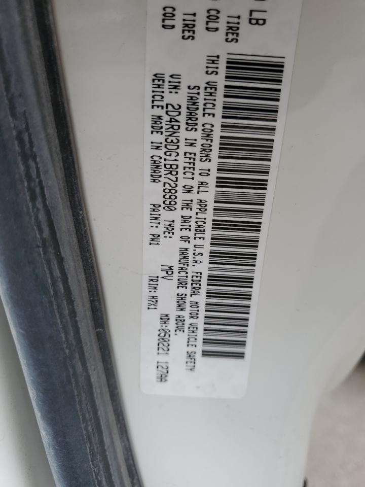 2D4RN3DG1BR728990 2011 Dodge Grand Caravan Mainstreet