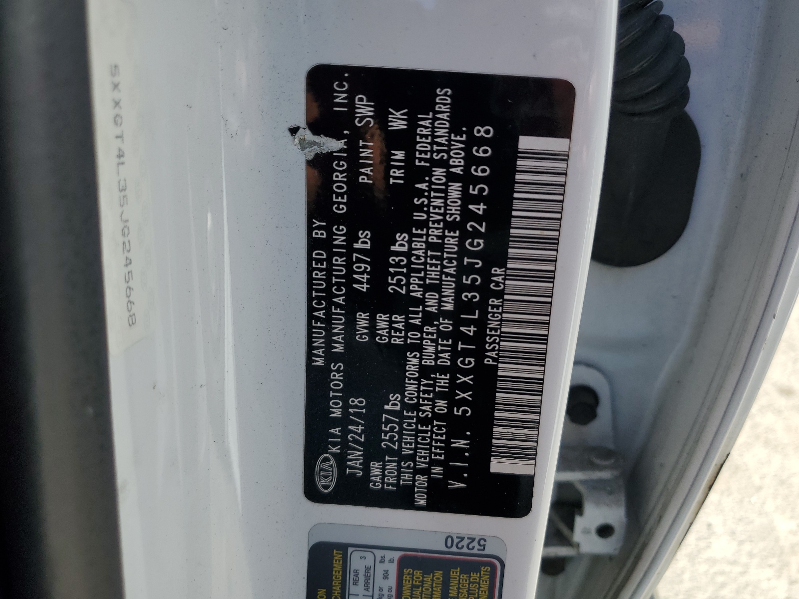 5XXGT4L35JG245668 2018 Kia Optima Lx