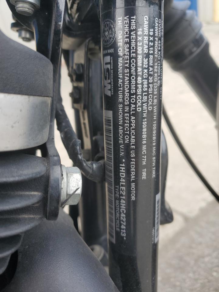 2017 Harley-Davidson Xl883 Iron 883 VIN: 1HD4LE214HC427413 Lot: 62747024