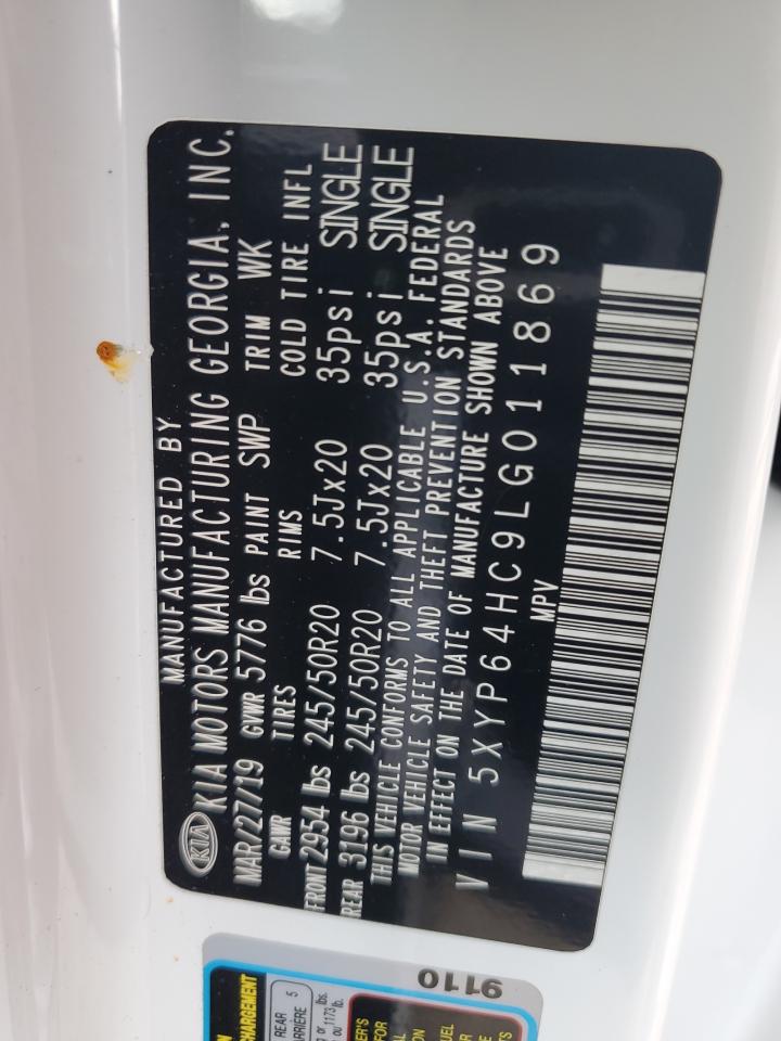 2020 Kia Telluride S VIN: 5XYP64HC9LG011869 Lot: 60834984