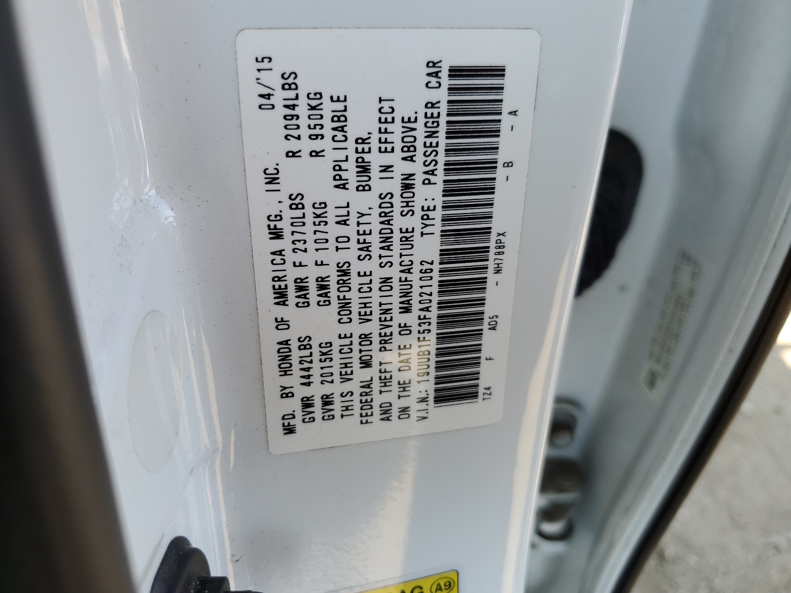 19UUB1F53FA021062 2015 Acura Tlx Tech