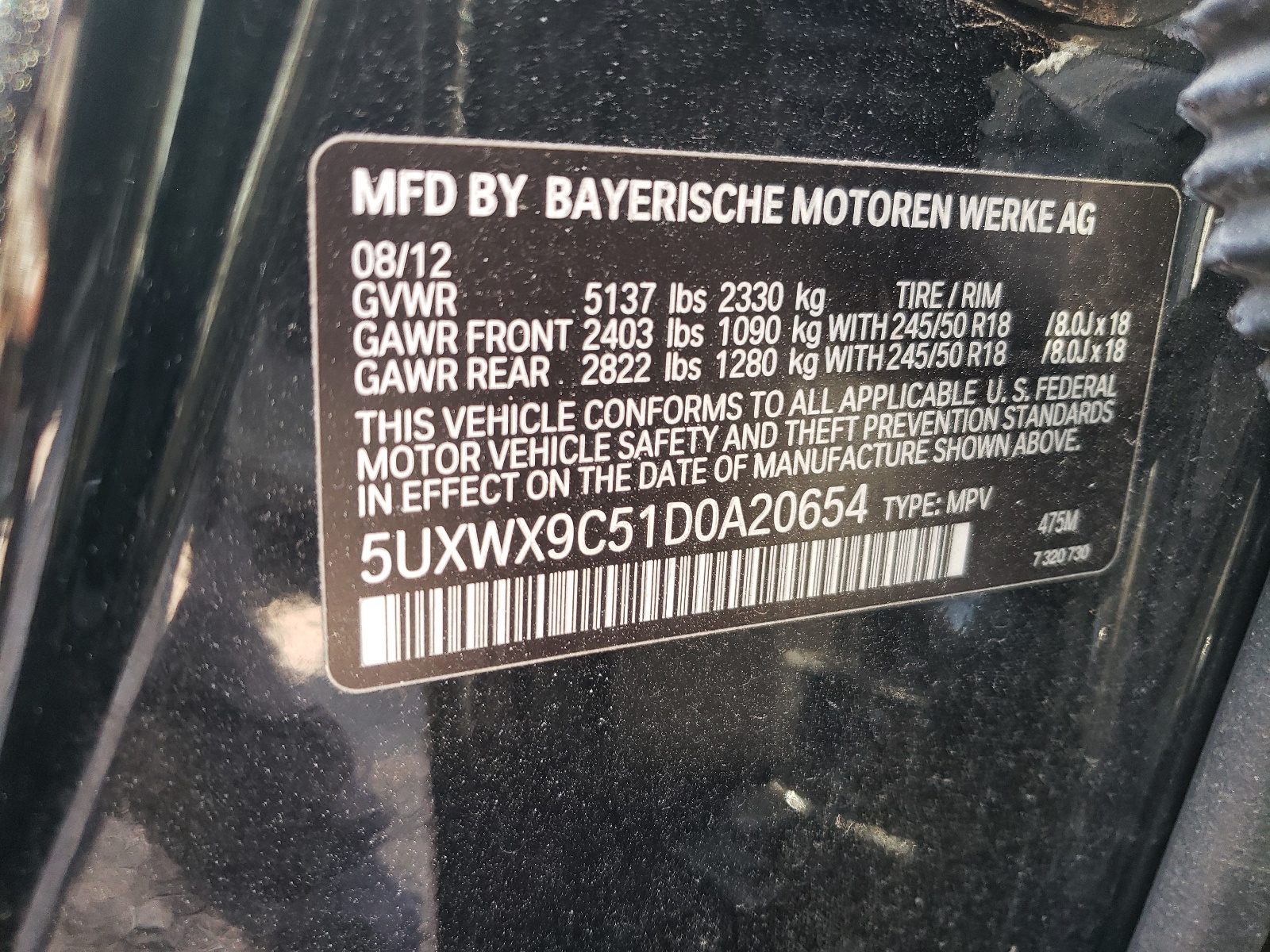 5UXWX9C51D0A20654 2013 BMW X3 xDrive28I