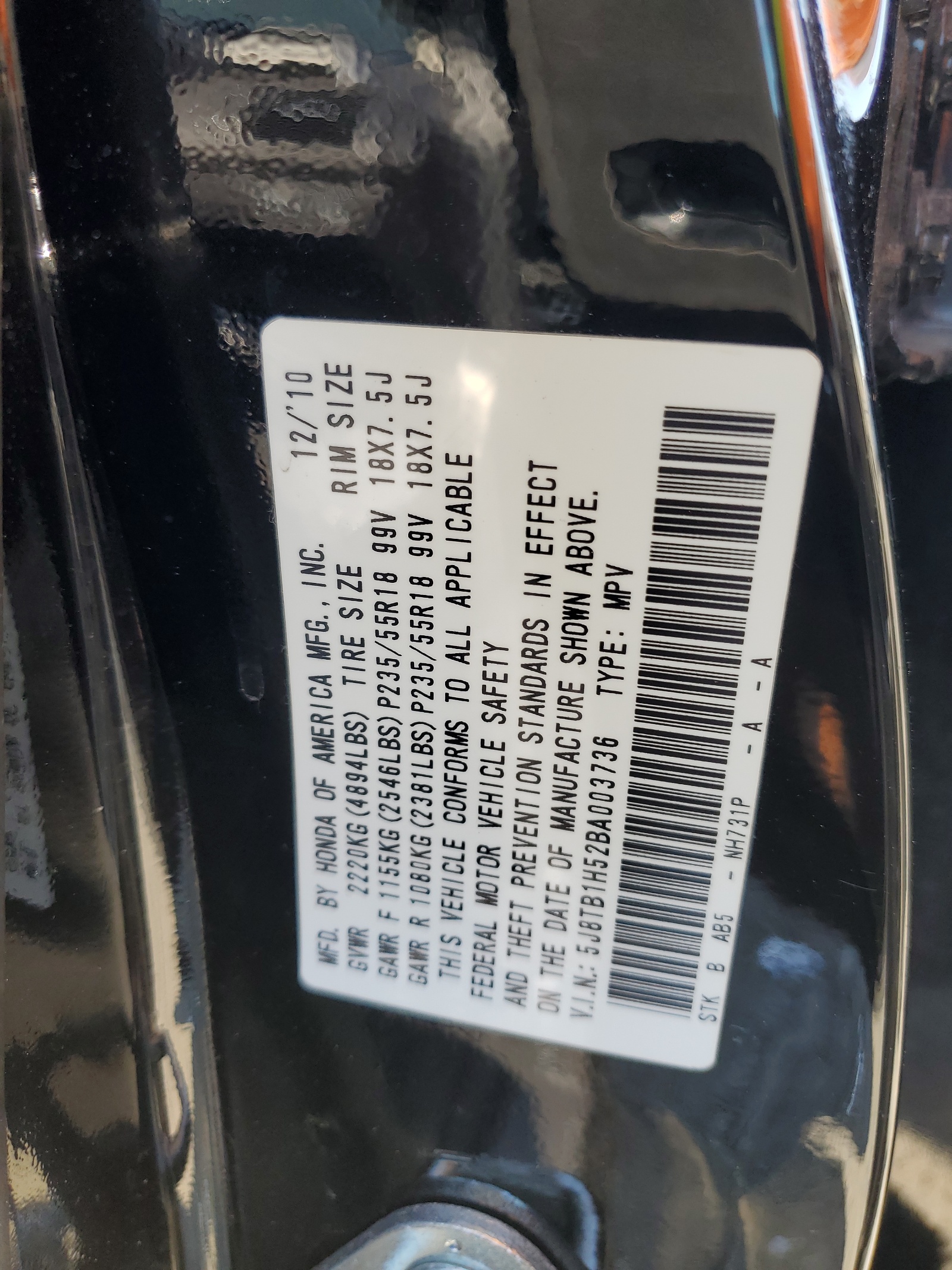 5J8TB1H52BA003736 2011 Acura Rdx Technology