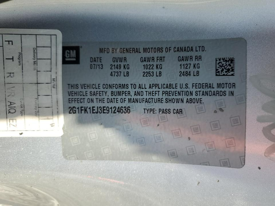 2G1FK1EJ3E9124636 2014 Chevrolet Camaro 2Ss