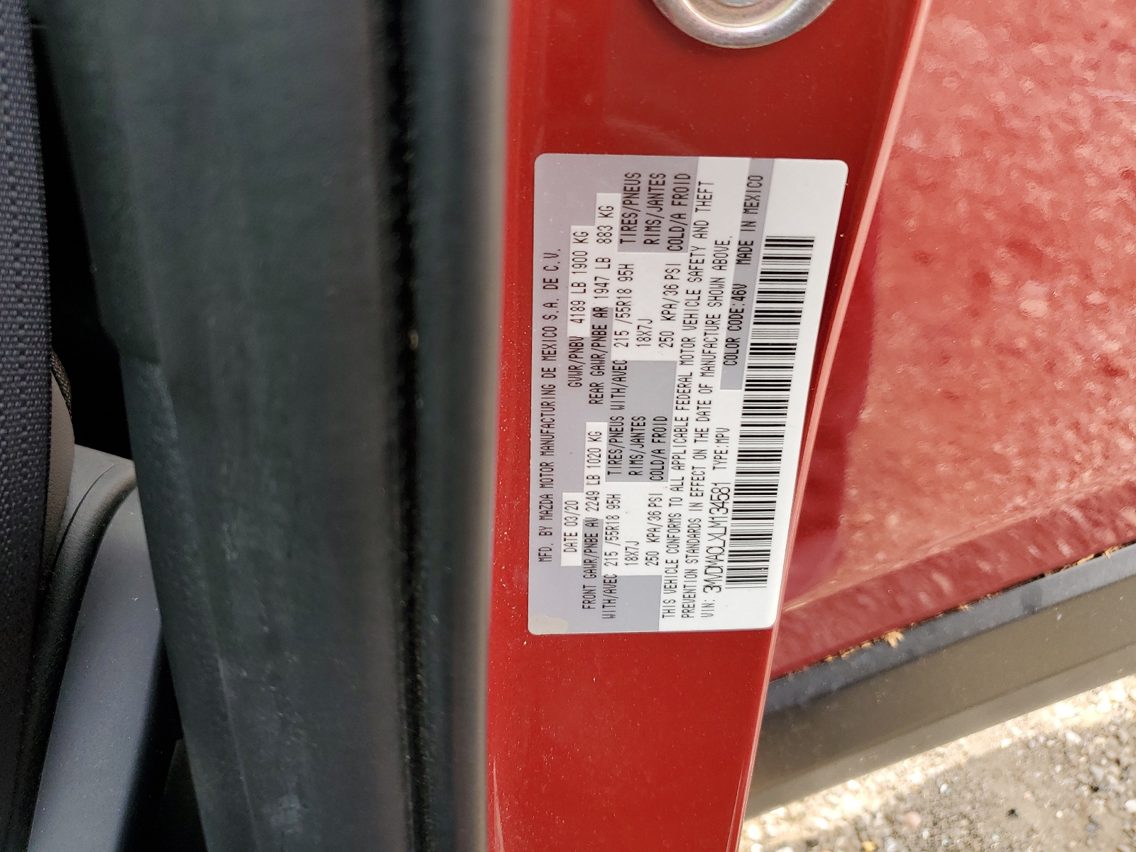 3MVDMACLXLM134581 2020 Mazda Cx-30 Select