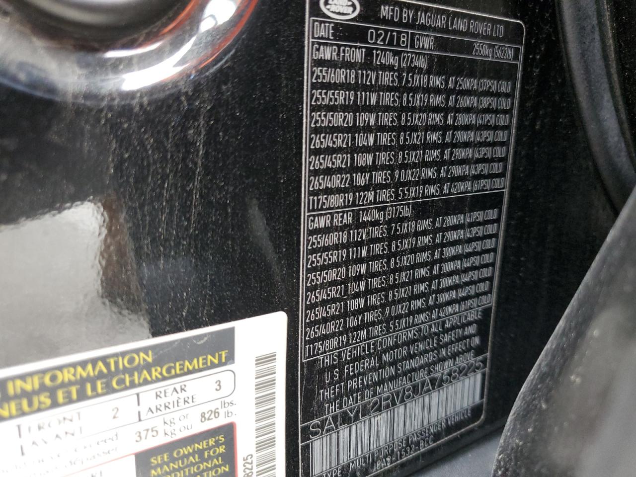 2018 Land Rover Range Rover Velar R-Dynamic Se VIN: SALYL2RV8JA758225 Lot: 64500244