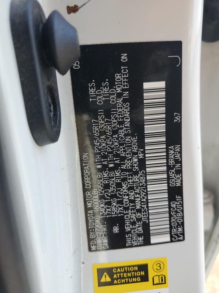 2009 Toyota Highlander VIN: JTEES41A292134875 Lot: 63471134