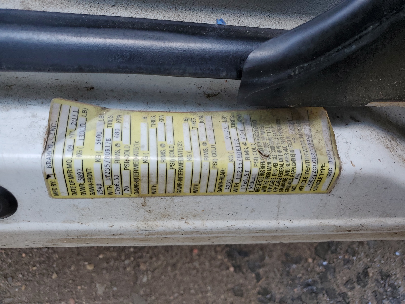 1GD522CL0BZ339854 2011 GMC Sierra K3500