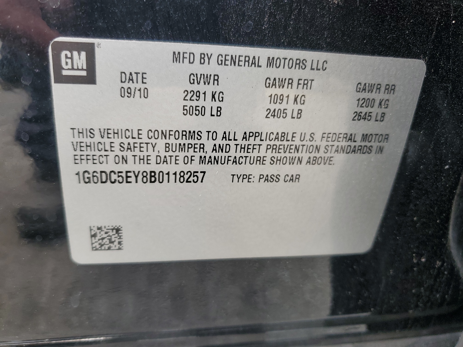 1G6DC5EY8B0118257 2011 Cadillac Cts