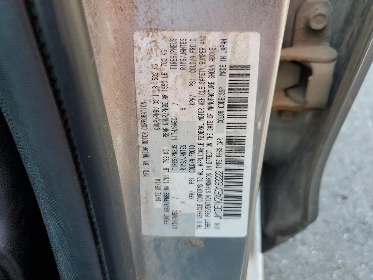 2014 Mazda Mazda2 Sport VIN: JM1DE1KZ4E0183222 Lot: 62769784