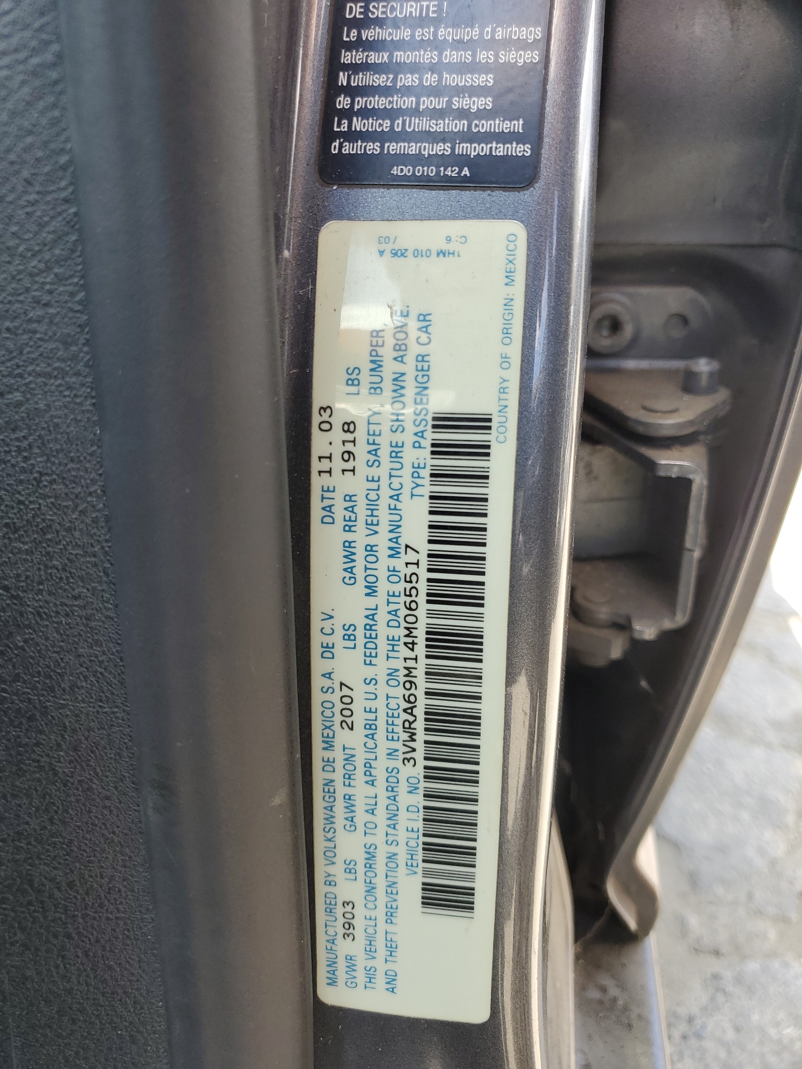 3VWRA69M14M065517 2004 Volkswagen Jetta Gl