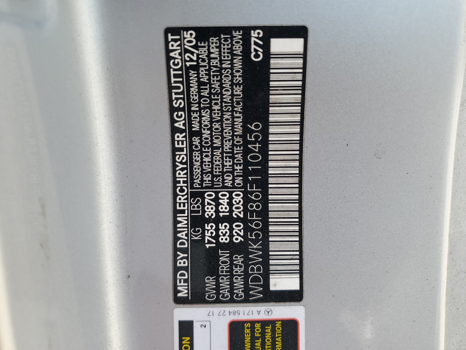 WDBWK56F86F110456 2006 Mercedes-Benz Slk 350