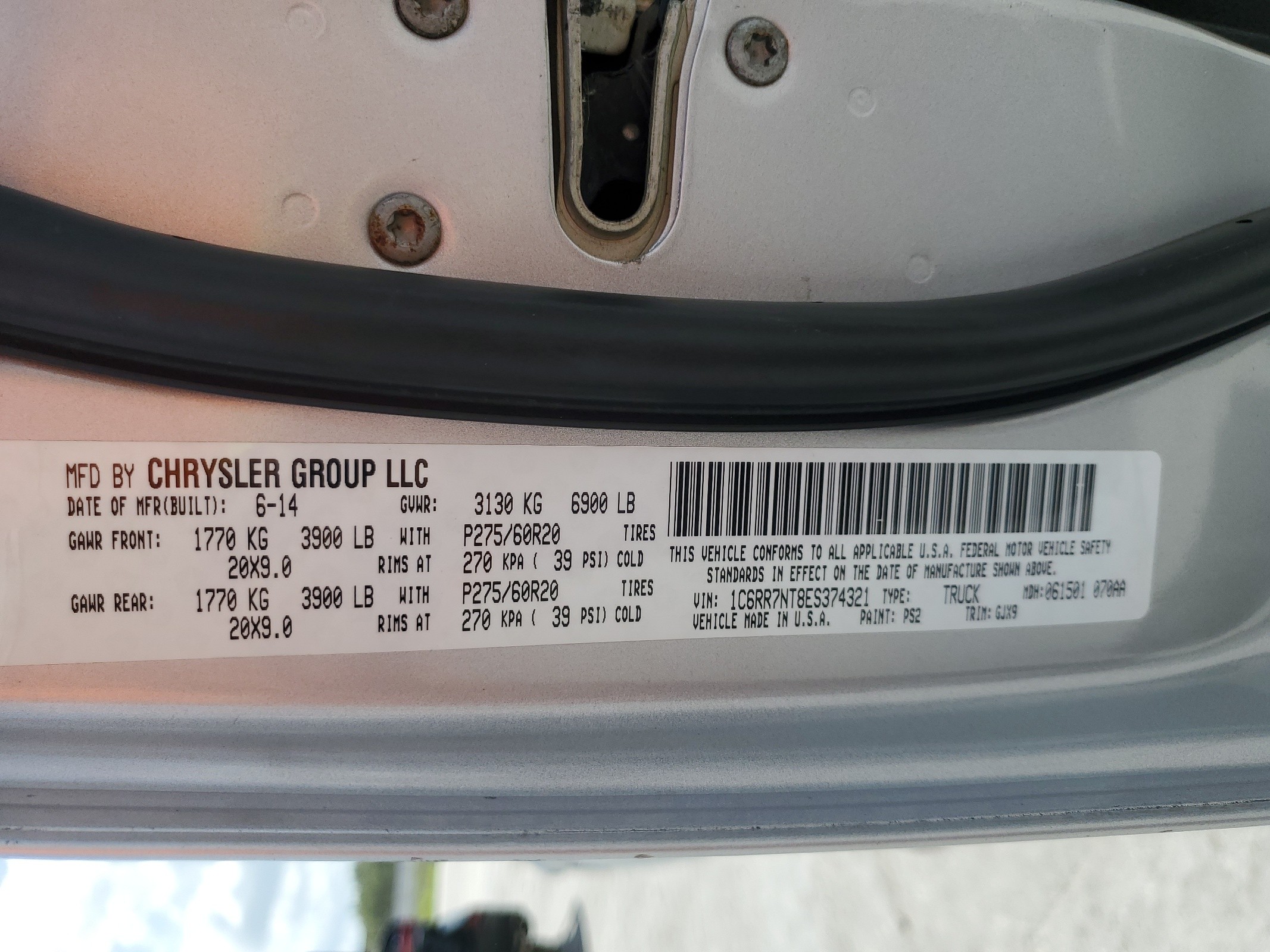 1C6RR7NT8ES374321 2014 Ram 1500 Laramie