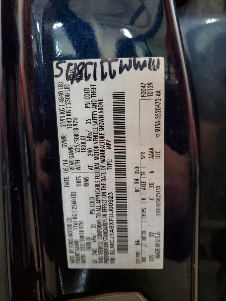 2015 Lincoln Mkc VIN: 5LMCJ1A9XFUJ00923 Lot: 64186124