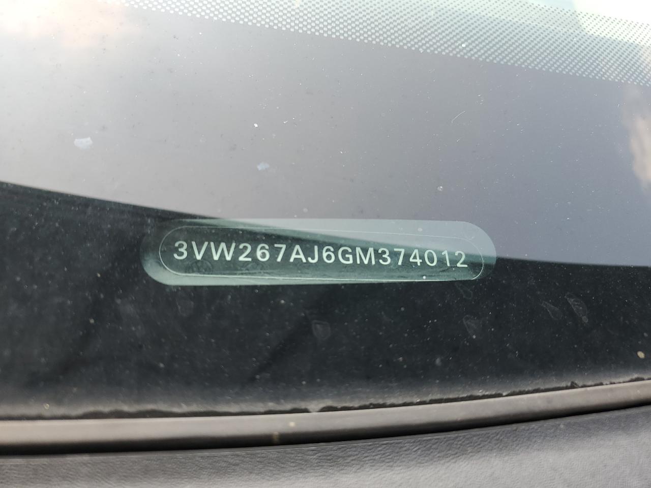 2016 Volkswagen Jetta S VIN: 3VW267AJ6GM374012 Lot: 64147034