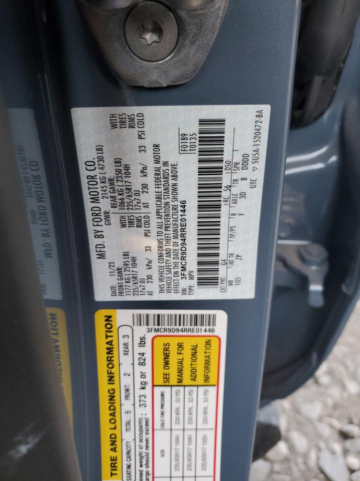 2024 Ford Bronco Sport Badlands VIN: 3FMCR9D94RRE01446 Lot: 64968274