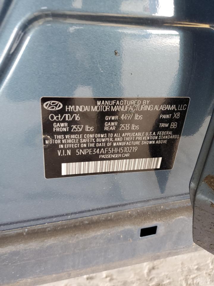 2017 Hyundai Sonata Sport VIN: 5NPE34AF5HH510219 Lot: 63380154