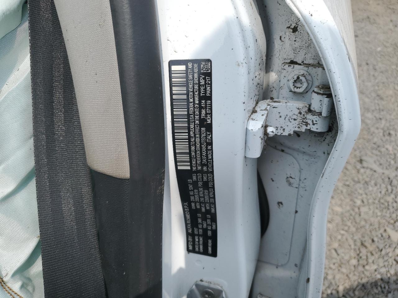 2018 Alfa Romeo Stelvio VIN: ZASFAKAN5J7B78208 Lot: 64894694