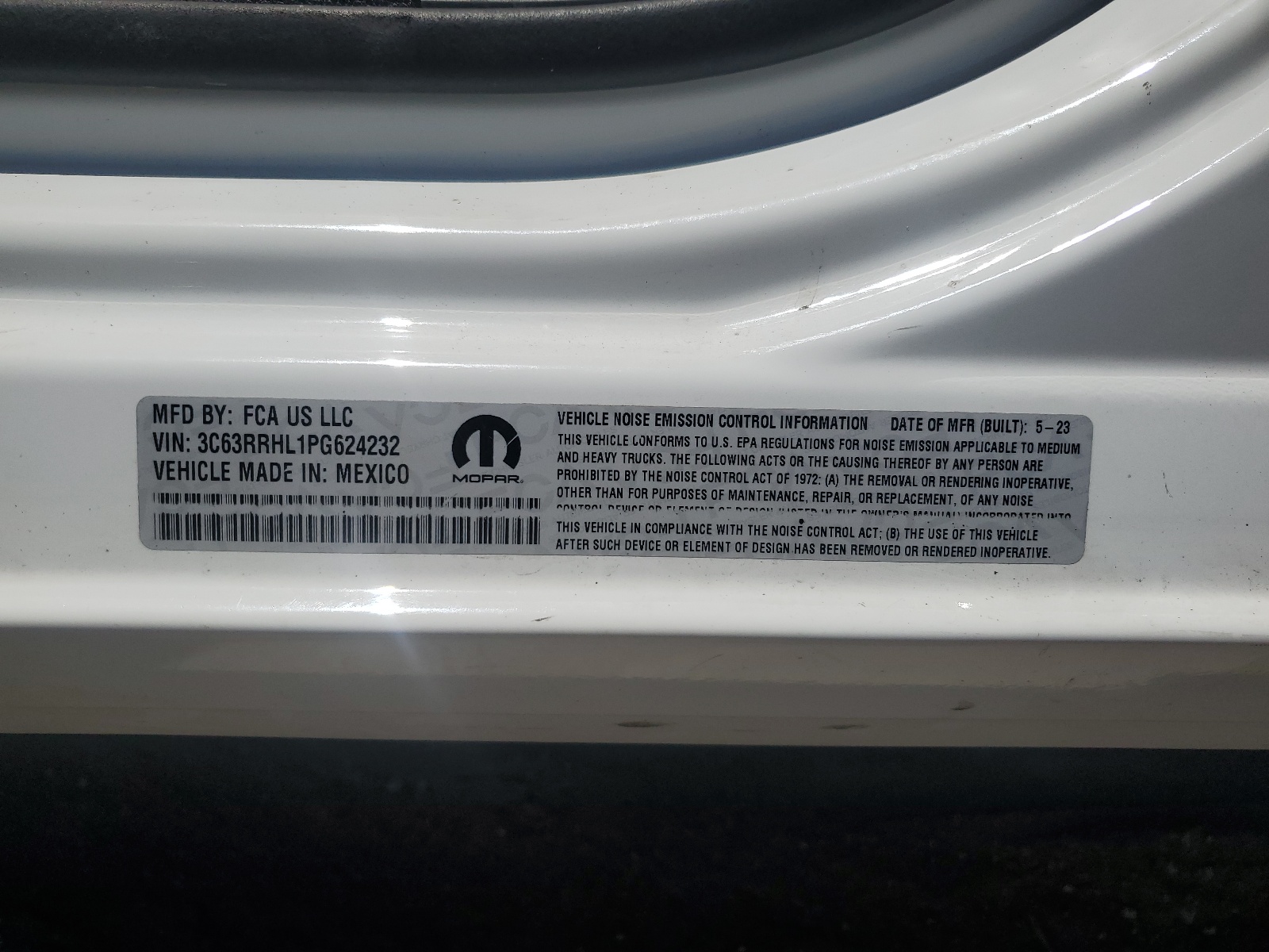 3C63RRHL1PG624232 2023 Ram 3500 Big Horn