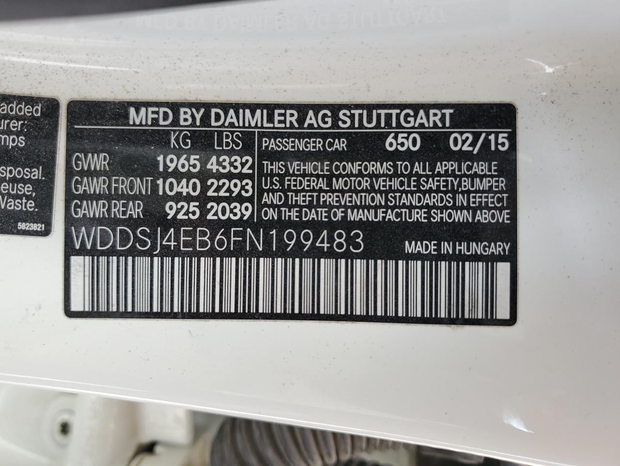 WDDSJ4EB6FN199483 2015 MERCEDES-BENZ CLA CLASS - Image 14