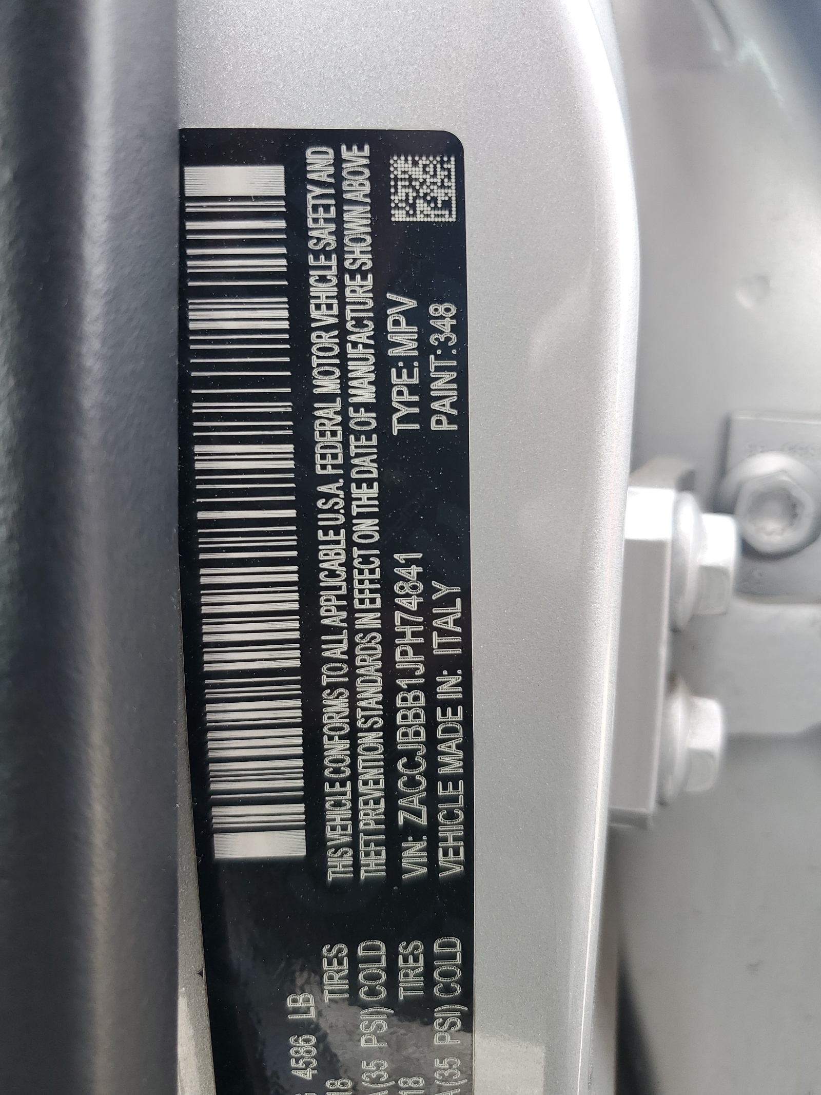 ZACCJBBB1JPH74841 2018 Jeep Renegade Latitude