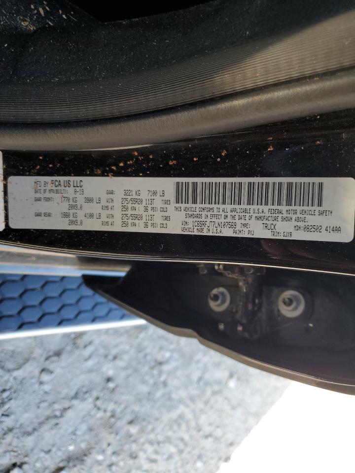 2020 Ram 1500 Laramie VIN: 1C6SRFJT7LN107569 Lot: 64214504