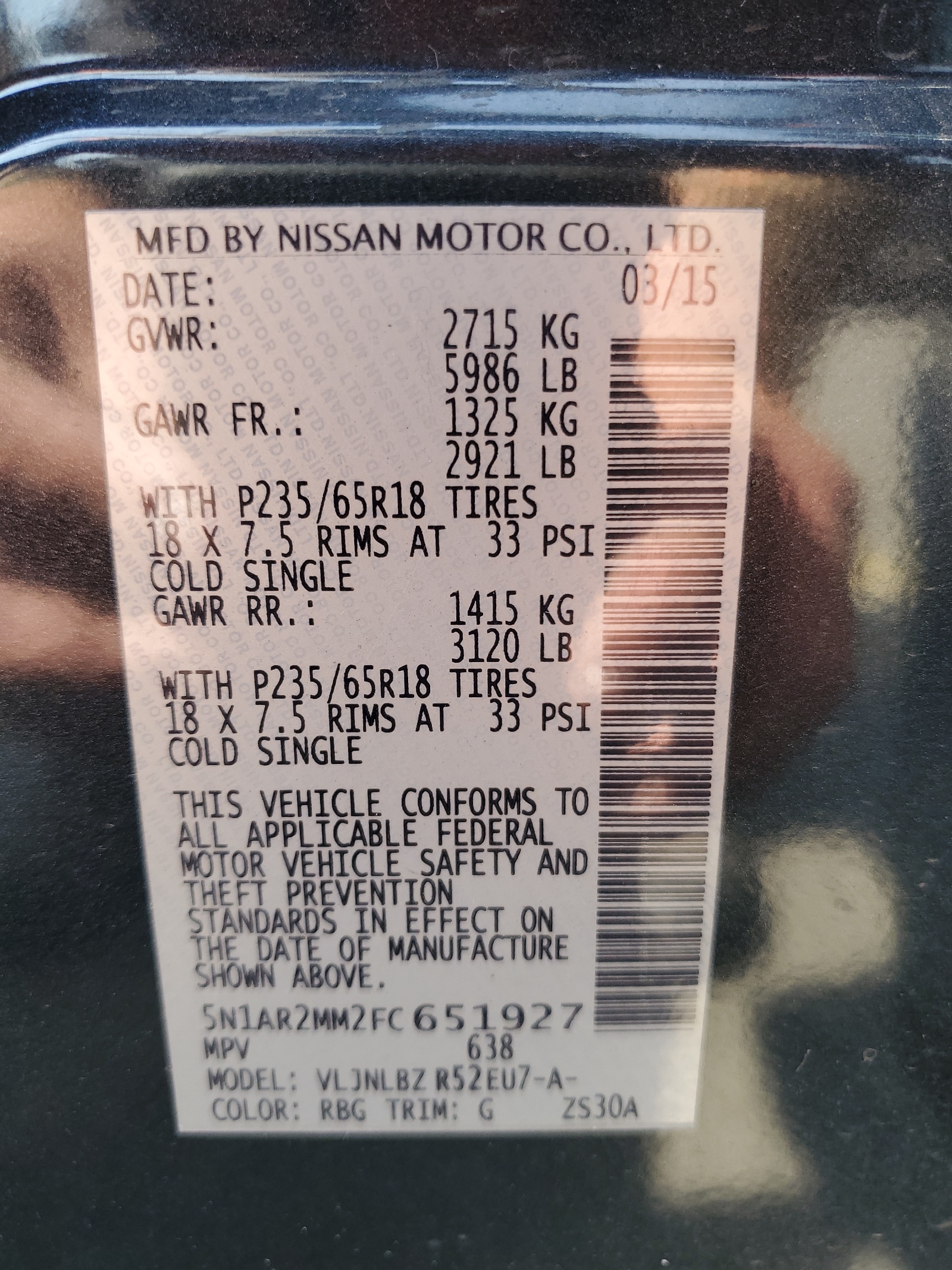 5N1AR2MM2FC651927 2015 Nissan Pathfinder S