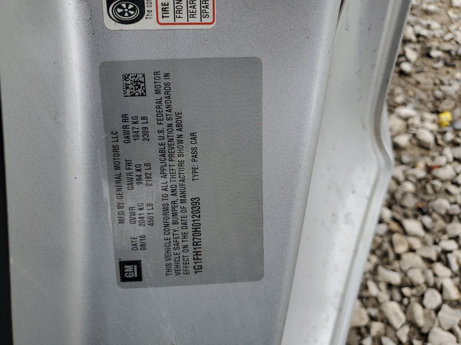 1G1FH1R70H0120393 2017 Chevrolet Camaro Ss