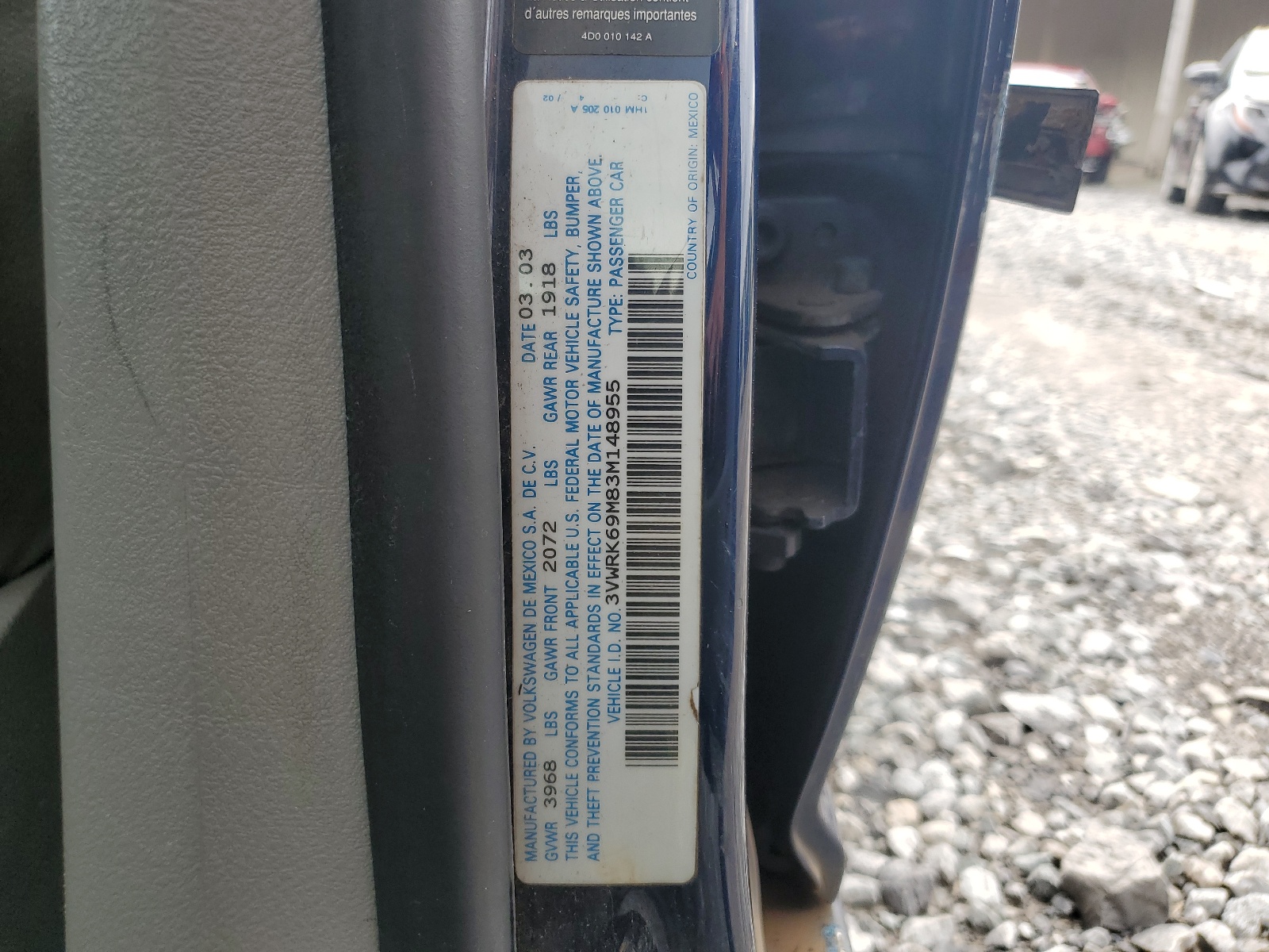 3VWRK69M83M148955 2003 Volkswagen Jetta Gl