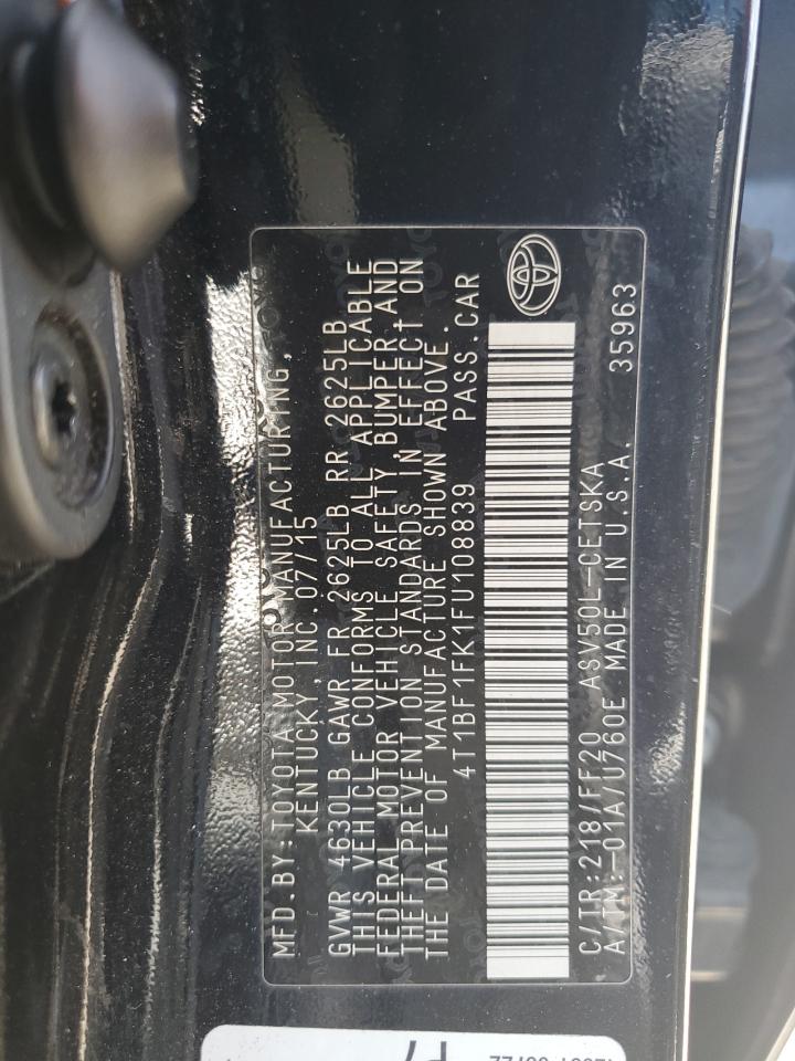 4T1BF1FK1FU108839 2015 Toyota Camry Le