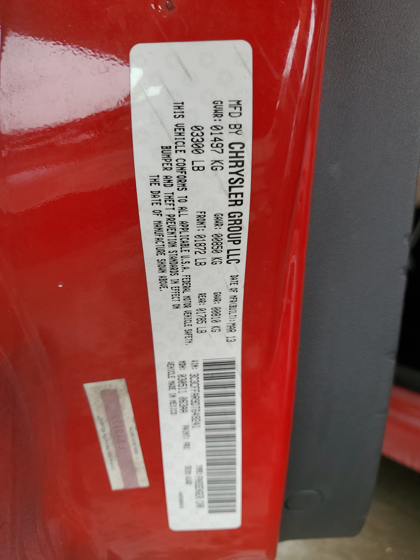 3C3CFFAR9DT649241 2013 Fiat 500 Pop