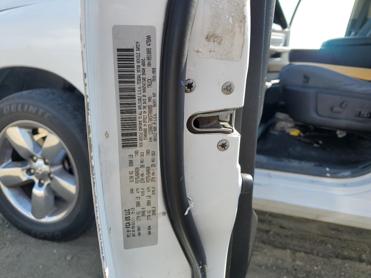 2019 Ram 1500 Classic Slt VIN: 1C6RR7LT0KS708095 Lot: 64514434