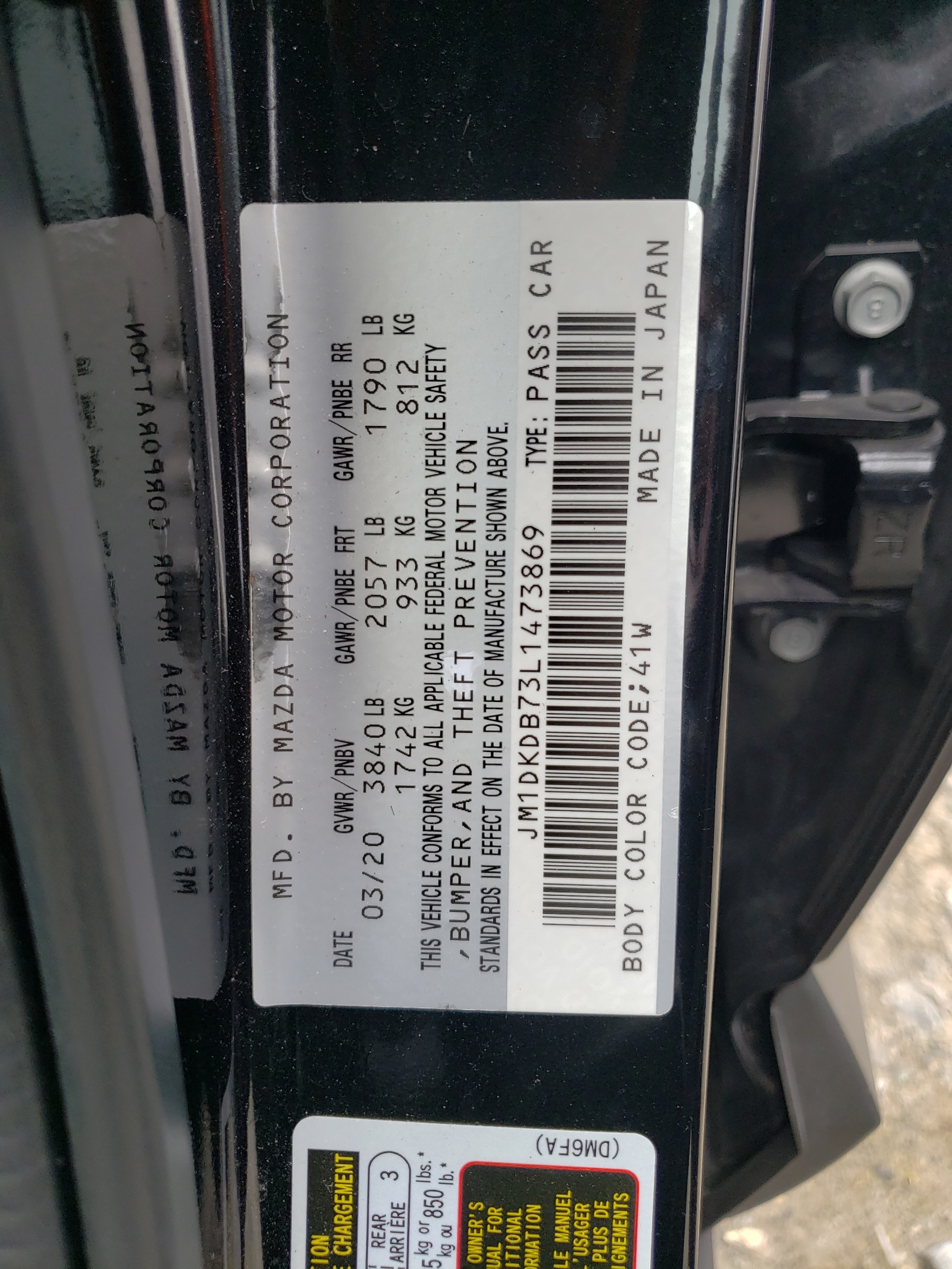 JM1DKDB73L1473869 2020 Mazda Cx-3 Sport